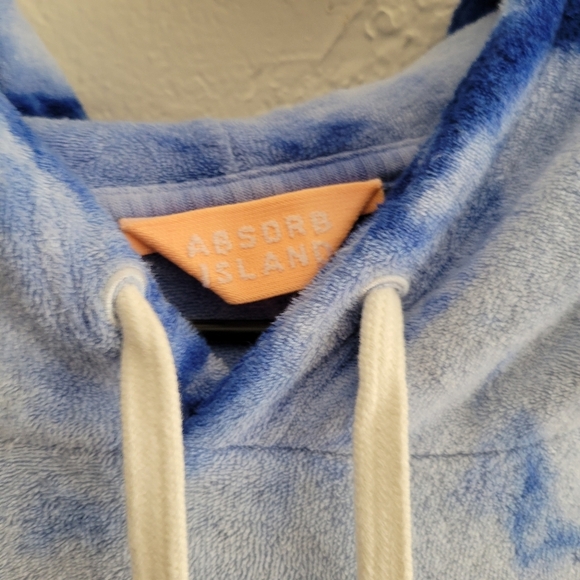 Absorb Island Poolside Hoodie Blue Ripple M/L NWT - Picture 6 of 7